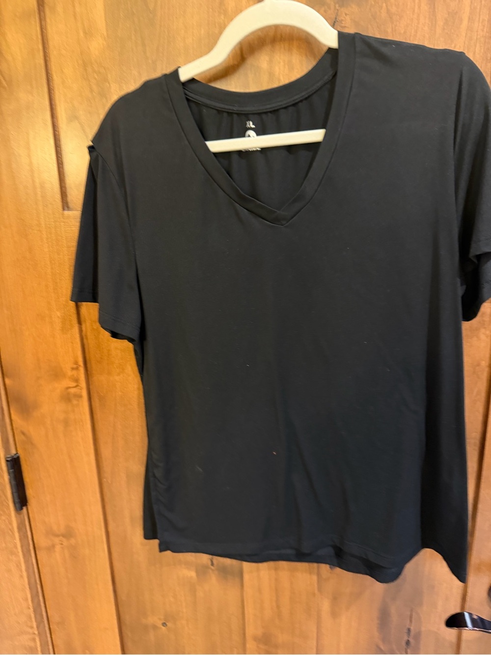 Classic Black V-Neck Women's Top